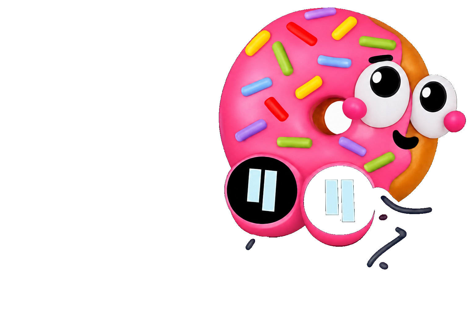 blu donut mascot